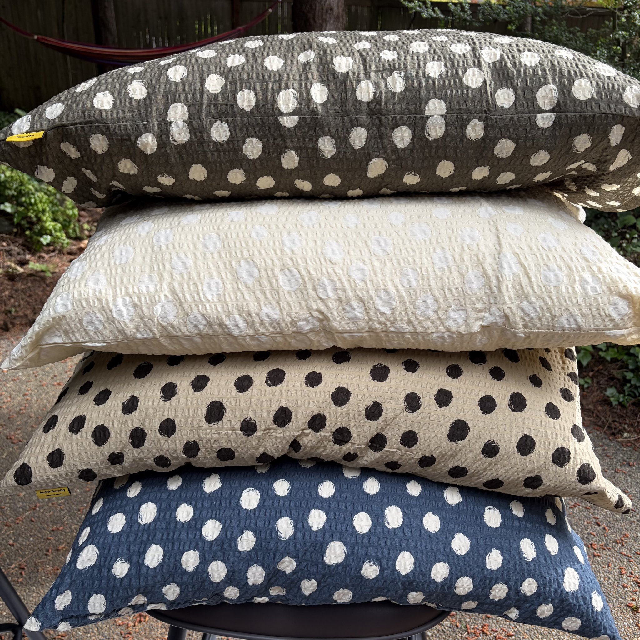 Handmade Japanese Seersucker Pillowcase : Marigold