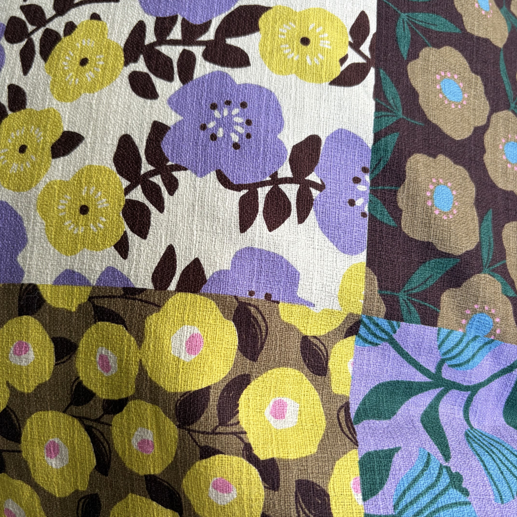 Handmade Kyoto Cotton Throw Pillow Cover : Golden Hour Floral_Zipper_50x50cm / 20"