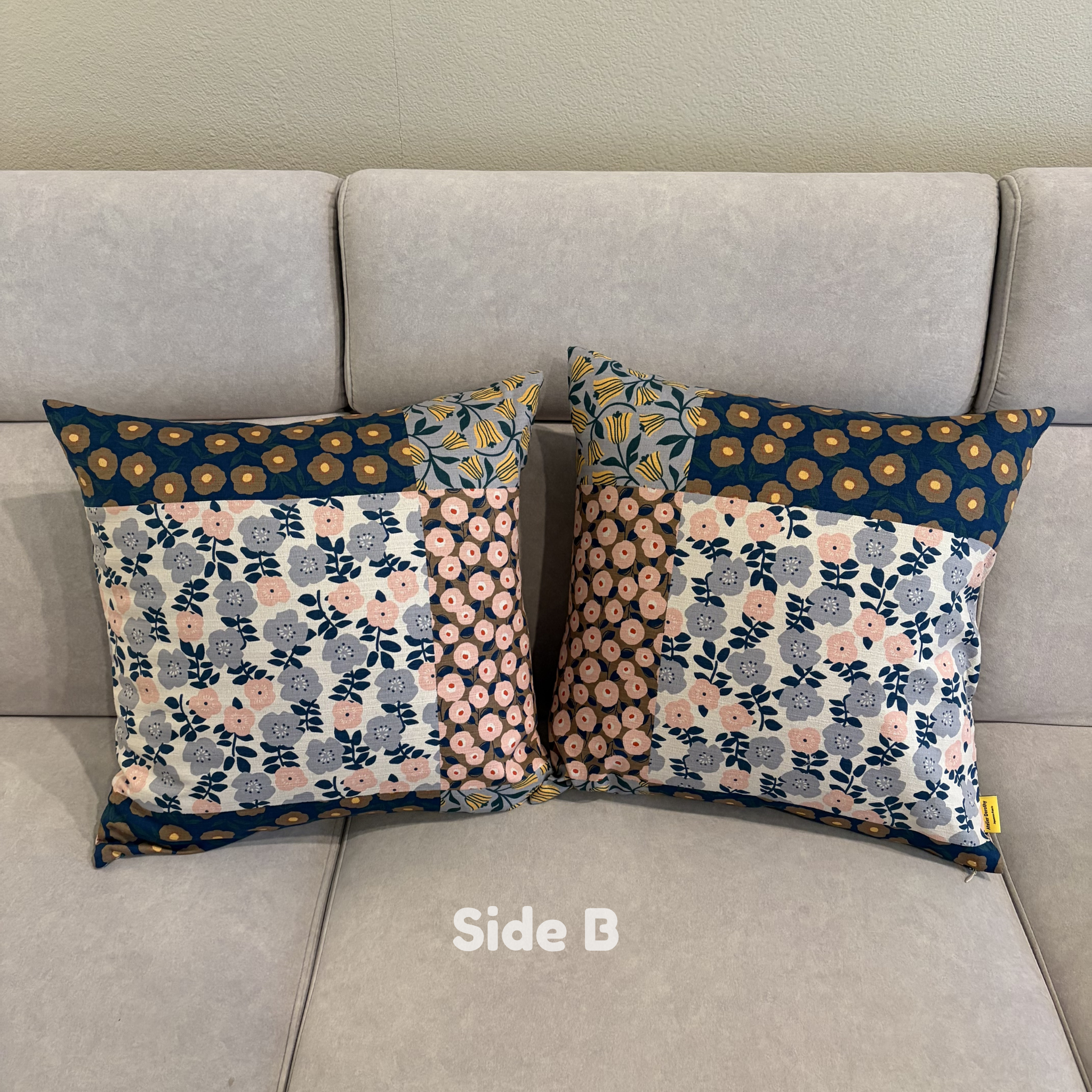 Handmade Kyoto Cotton Throw Pillow Cover : Spring Blossom_Zipper_50x50cm / 20"