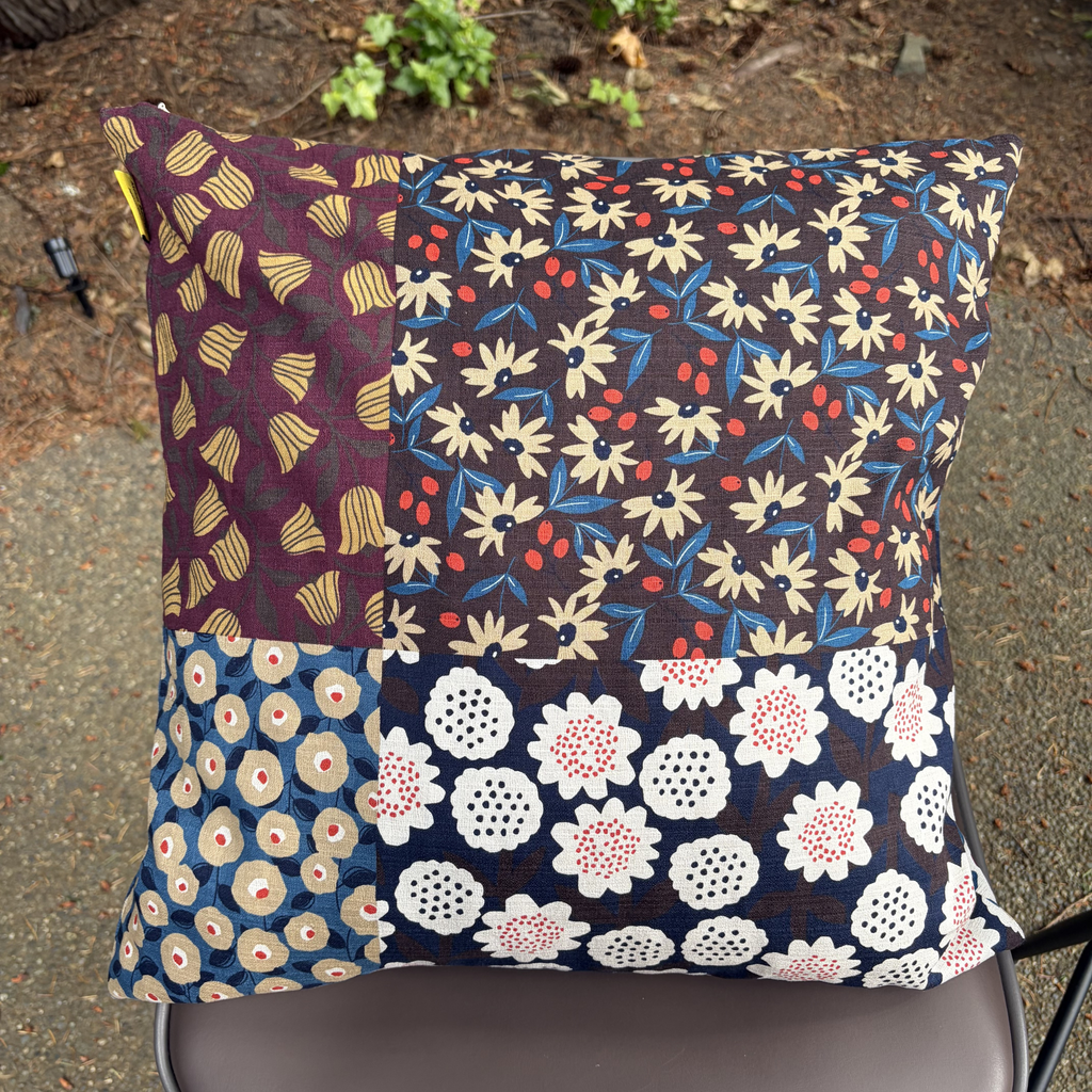 Handmade Kyoto Cotton Throw Pillow Cover : Autumn Vineyard_Zipper_50x50cm / 20"