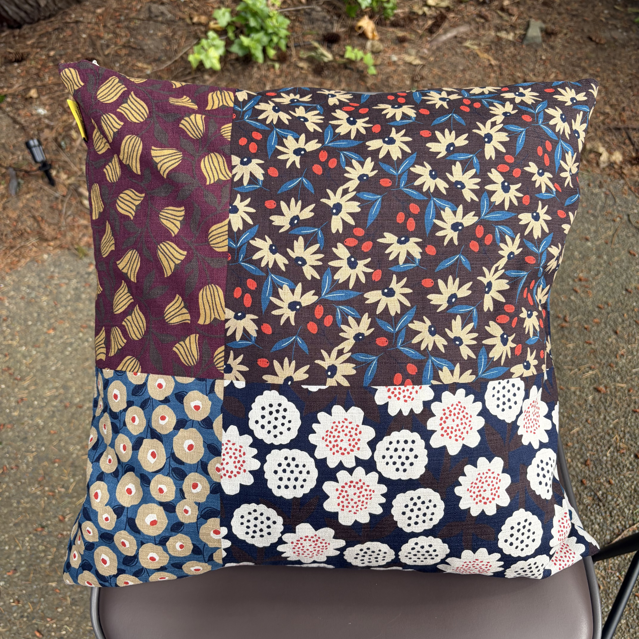 Handmade Kyoto Cotton Throw Pillow Cover : Autumn Vineyard_Zipper_50x50cm / 20"
