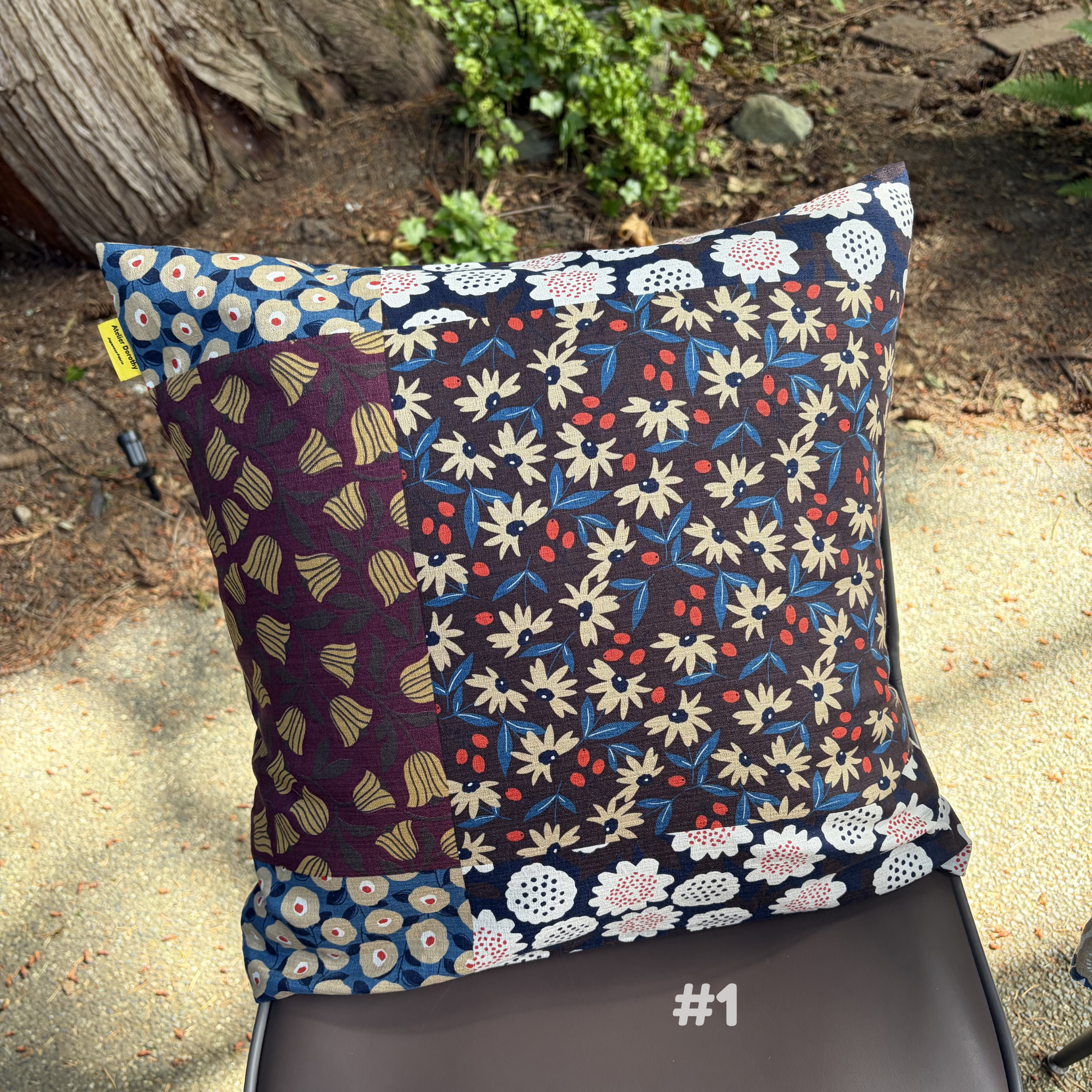 Handmade Kyoto Cotton Throw Pillow Cover : Autumn Vineyard_Envelope_50x50cm / 20"