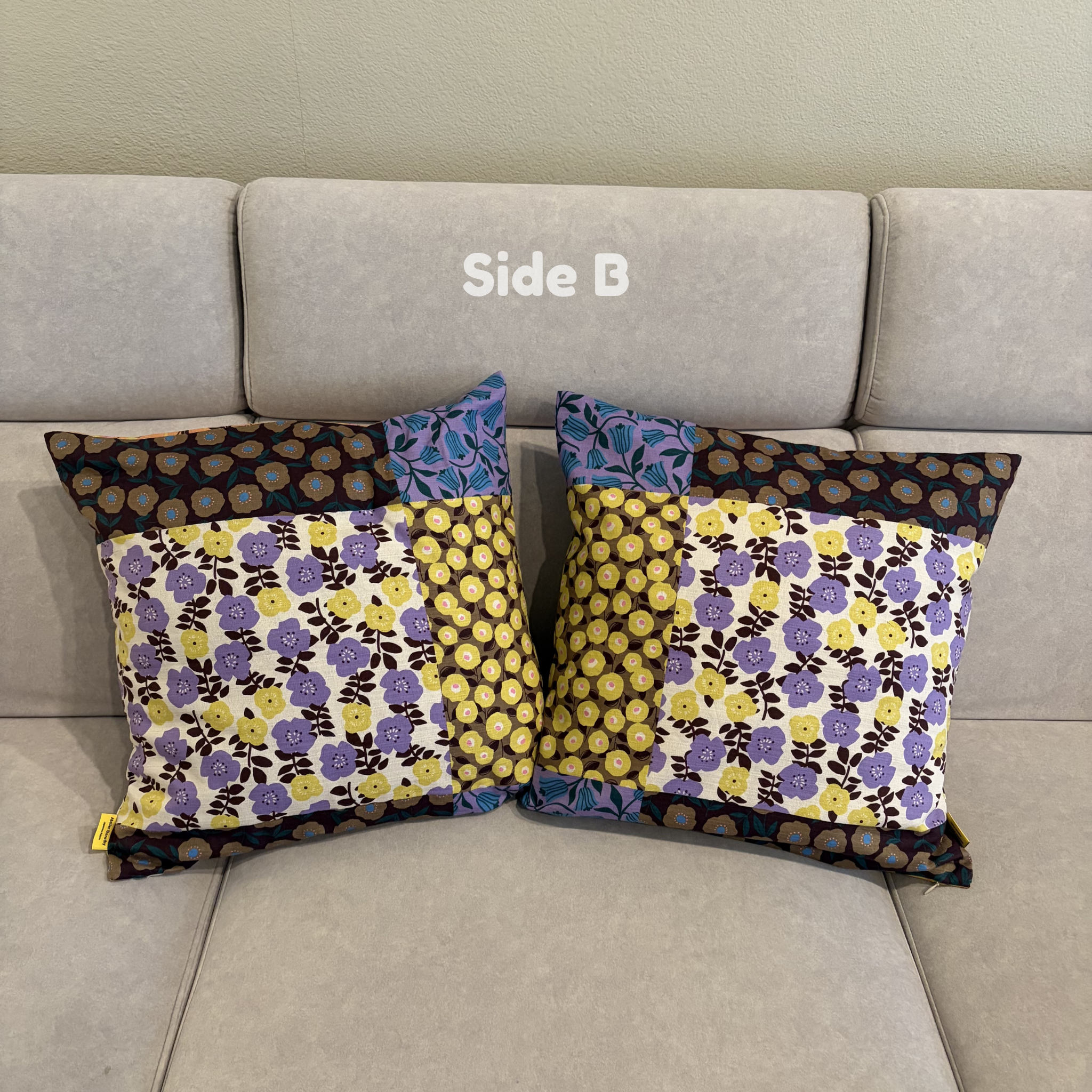Handmade Kyoto Cotton Throw Pillow Cover : Golden Hour Floral_Zipper_50x50cm / 20"