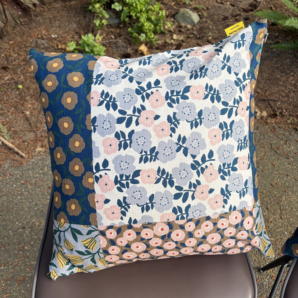 Handmade Kyoto Cotton Throw Pillow Cover : Spring Blossom_Zipper_50x50cm / 20"
