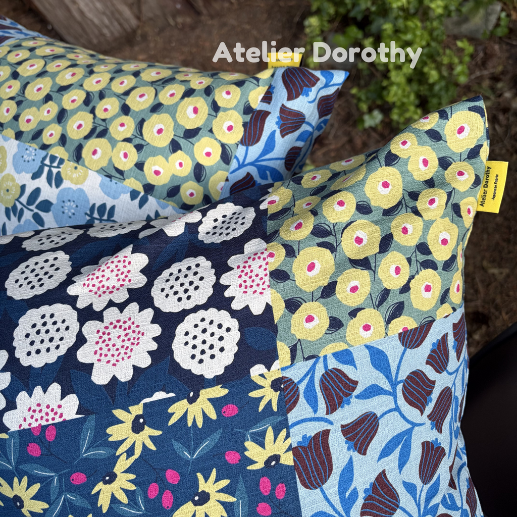 Atelier Dorothy | The Kyoto Bloom: Patchwork Floral Cushion Cover (Set of 2) _Envelope_50x50cm / 20"
