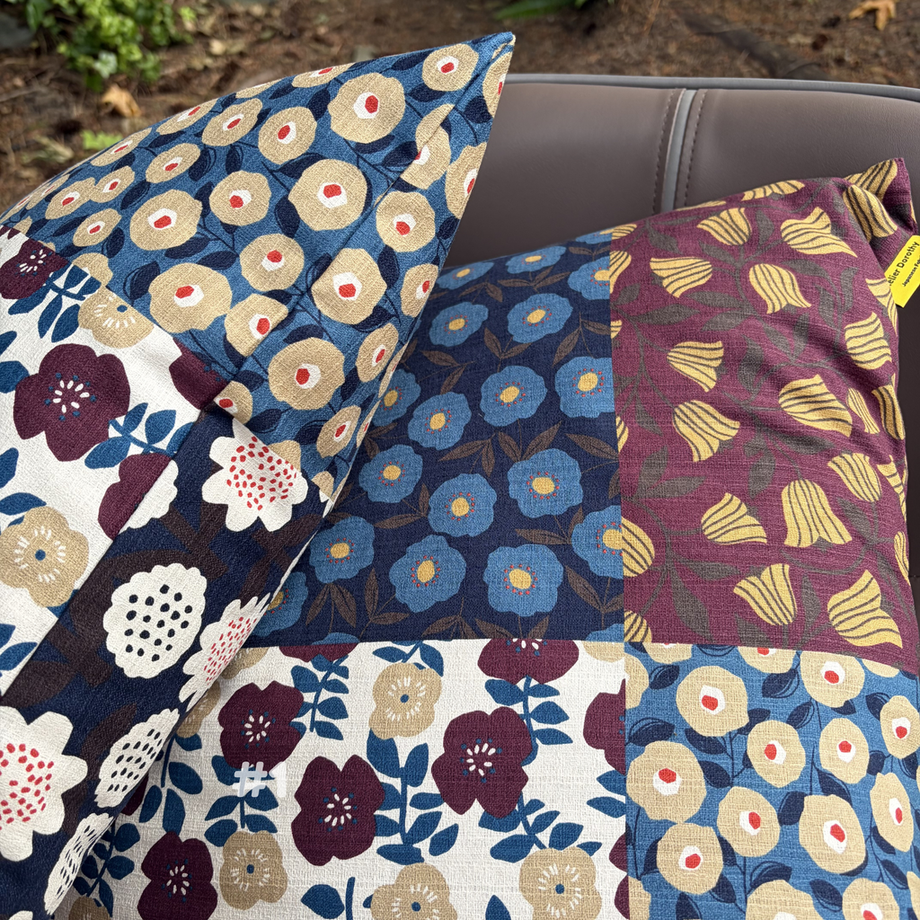 Handmade Kyoto Cotton Throw Pillow Cover : Autumn Vineyard_Zipper_50x50cm / 20"