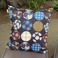 Handmade Kyoto Cotton Throw Pillow Cover : Blown Round (50x50cm / 20")
