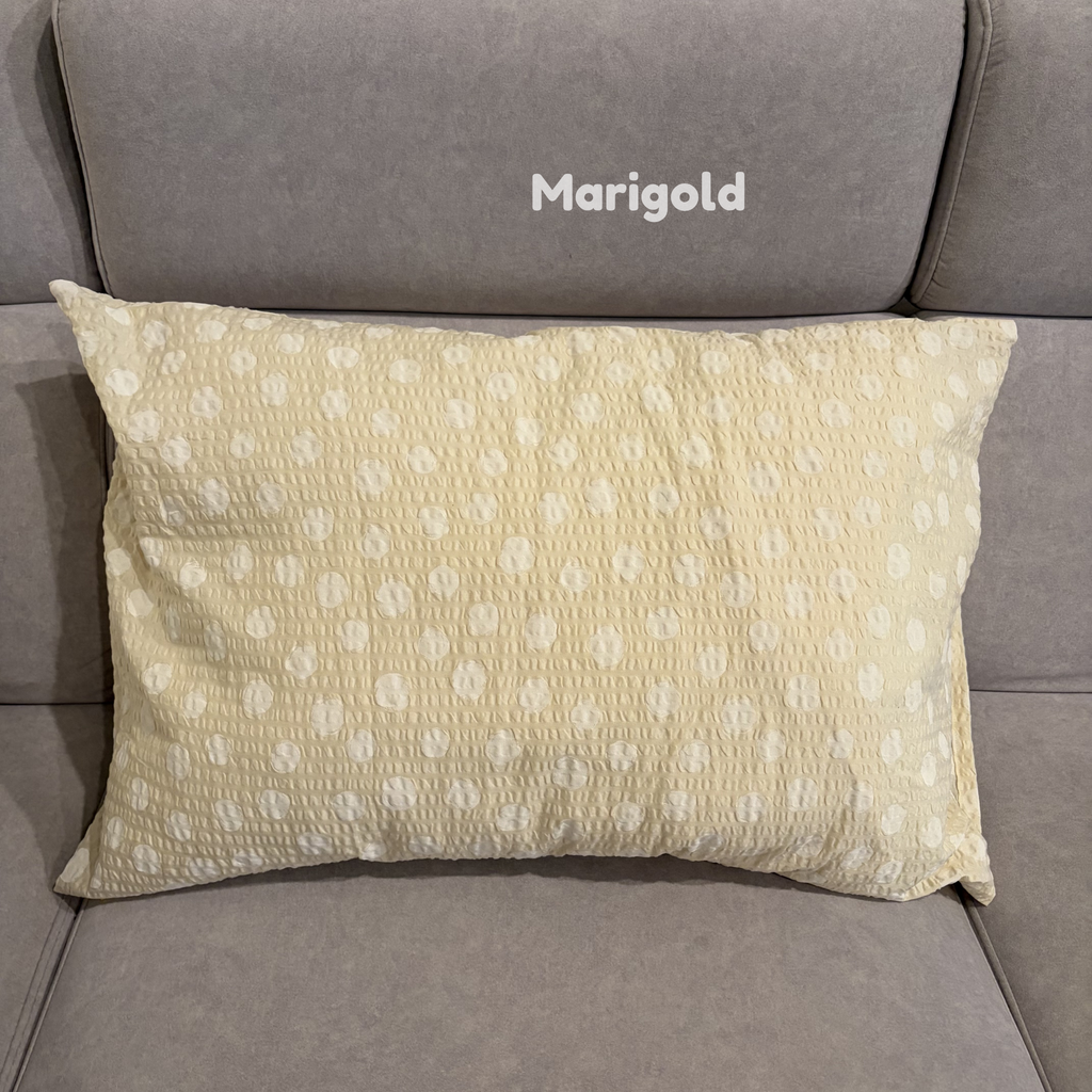 Handmade Japanese Seersucker Pillowcase : Marigold