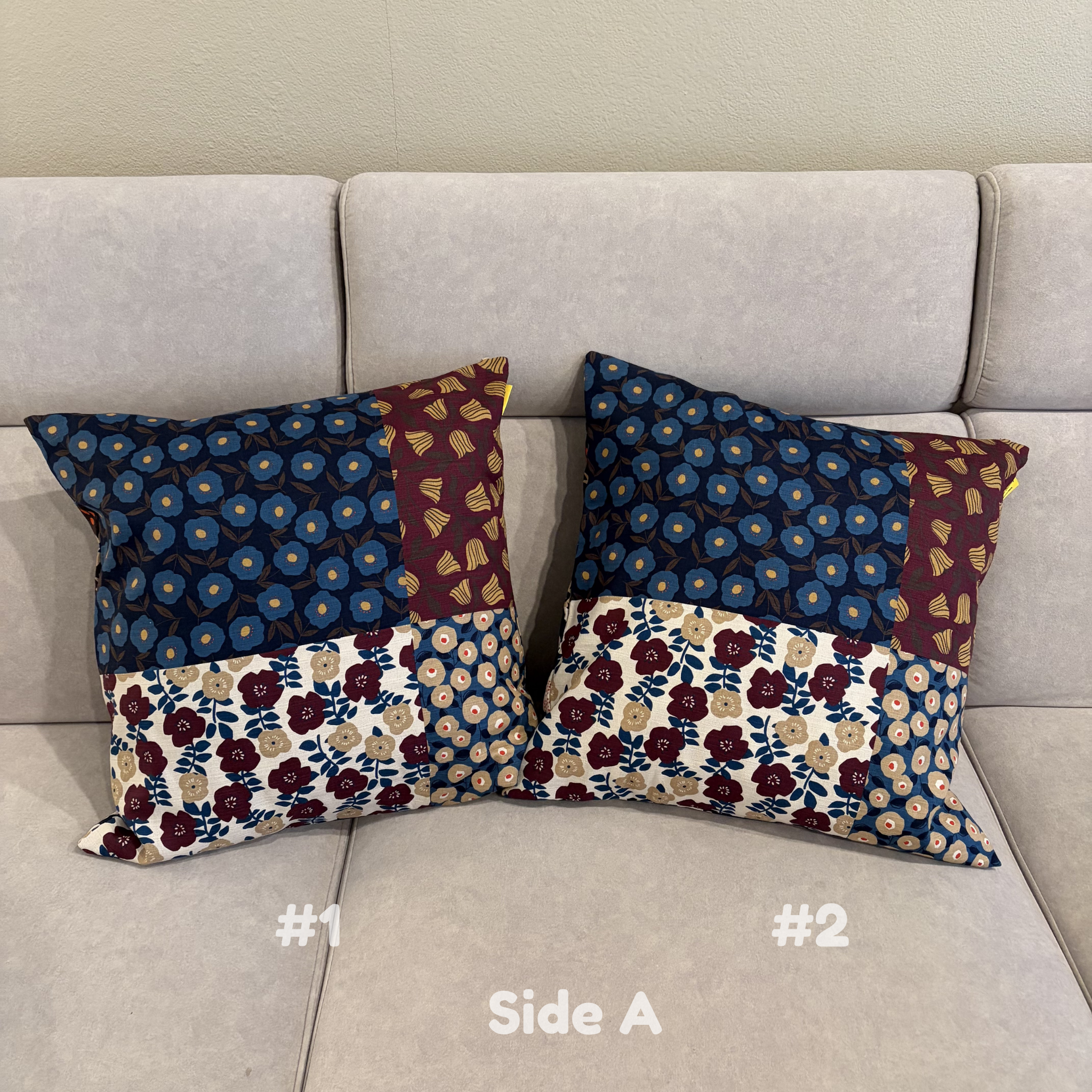 Handmade Kyoto Cotton Throw Pillow Cover : Autumn Vineyard_Zipper_50x50cm / 20"