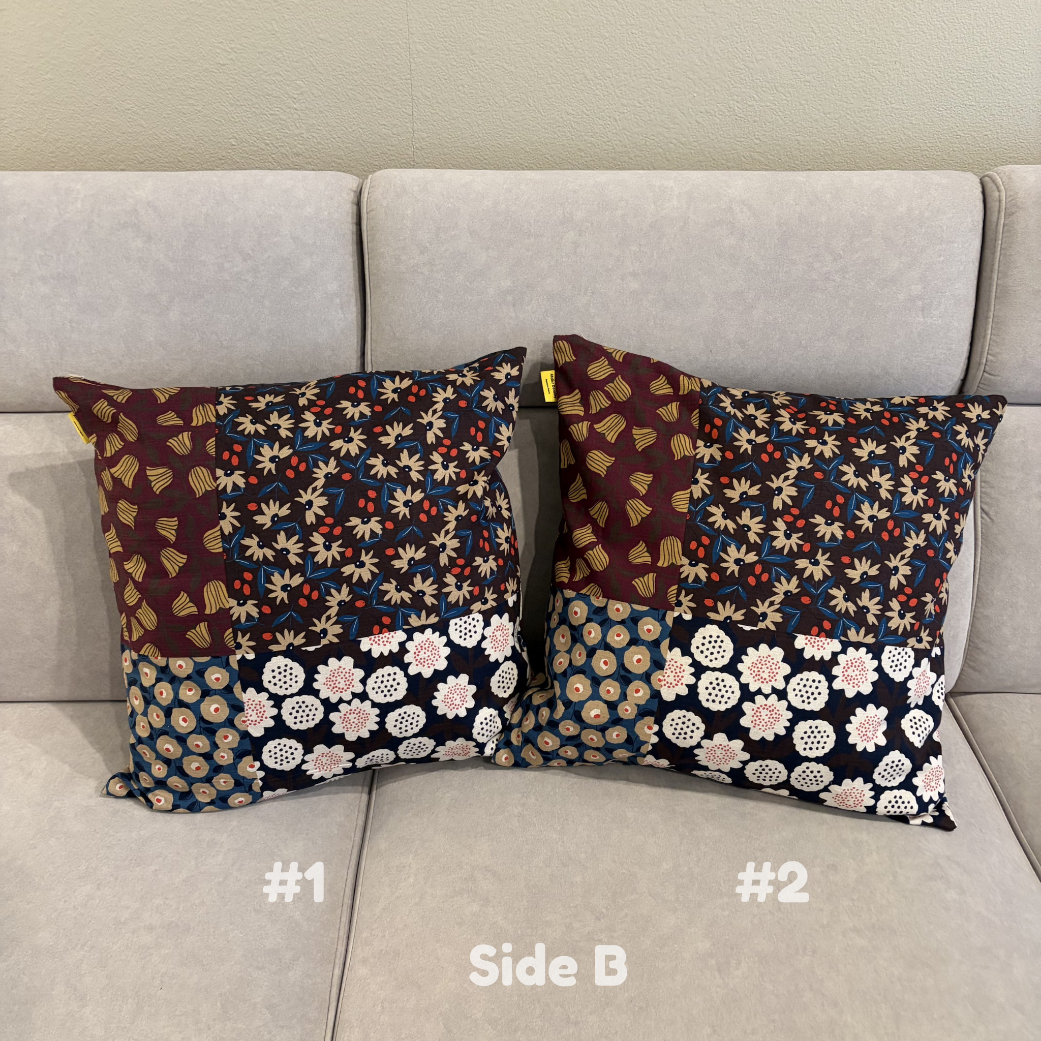 Handmade Kyoto Cotton Throw Pillow Cover : Autumn Vineyard_Zipper_50x50cm / 20"