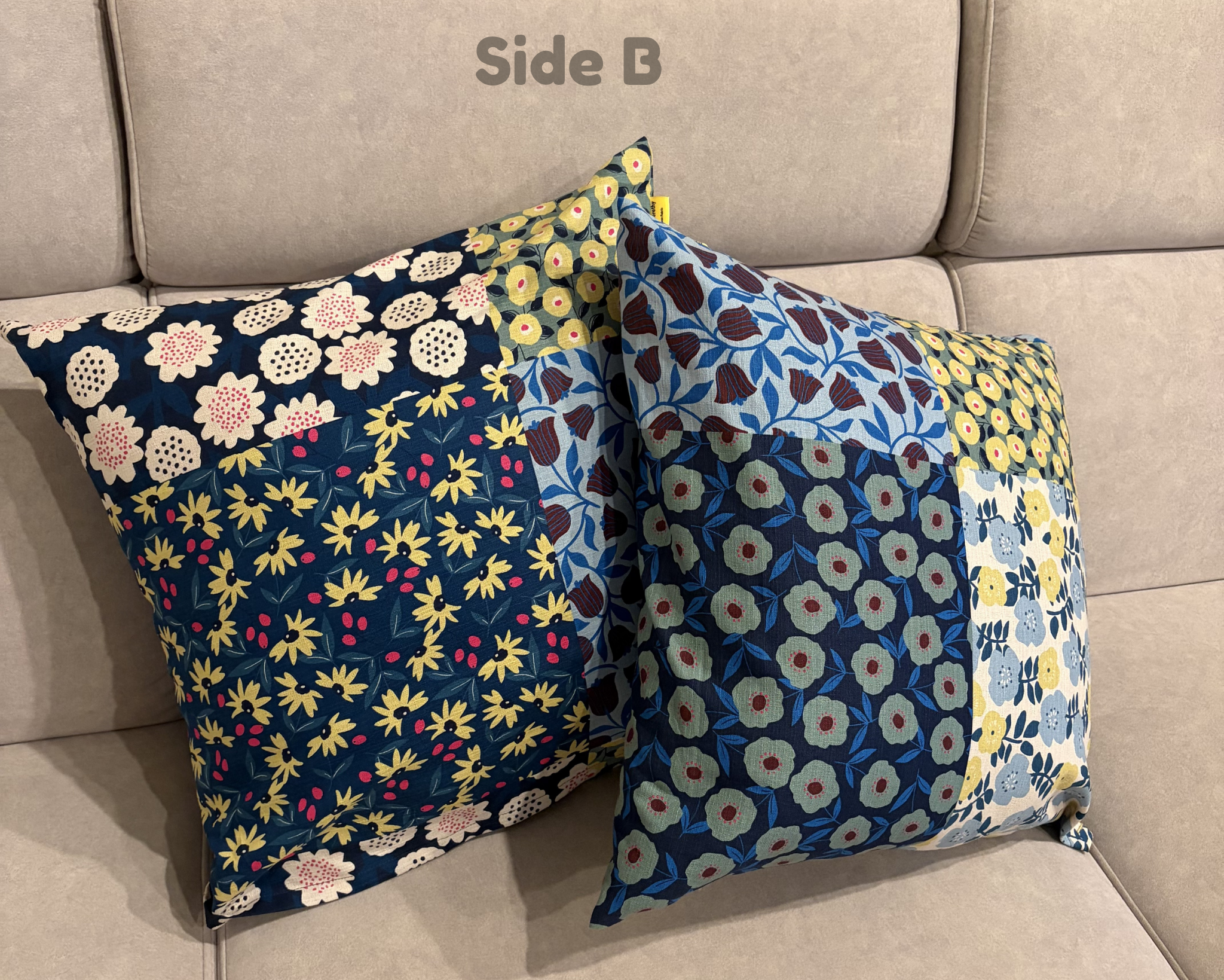 Atelier Dorothy | The Kyoto Bloom: Patchwork Floral Cushion Cover (Set of 2) _Envelope_50x50cm / 20"
