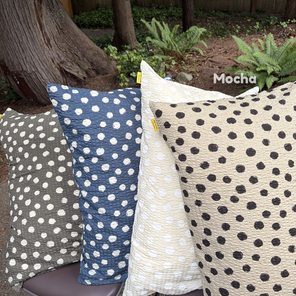 Handmade Japanese Seersucker Pillowcase : Mocha