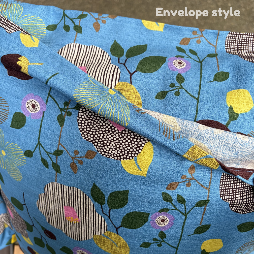 Handmade Kyoto Cotton Throw Pillow Cover : Sky Blue (50x50cm / 20")