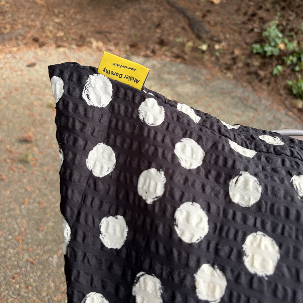 Handmade Japanese Seersucker Pillowcase : Midnight