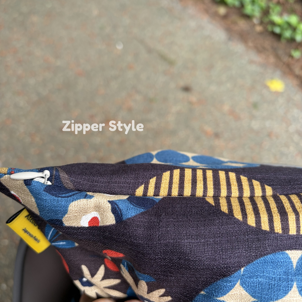 Handmade Kyoto Cotton Throw Pillow Cover : Blown Round (50x50cm / 20")