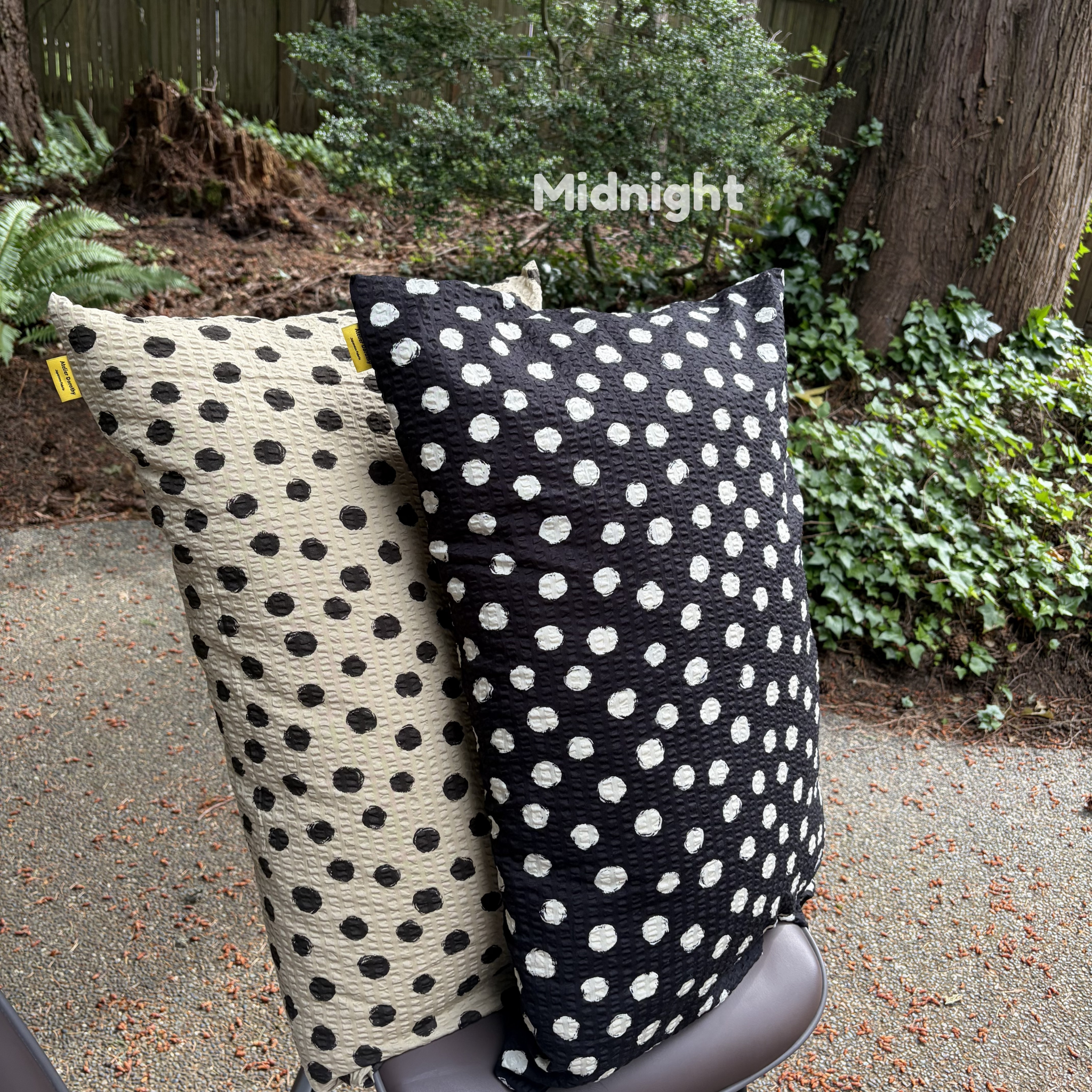 Handmade Japanese Seersucker Pillowcase : Midnight