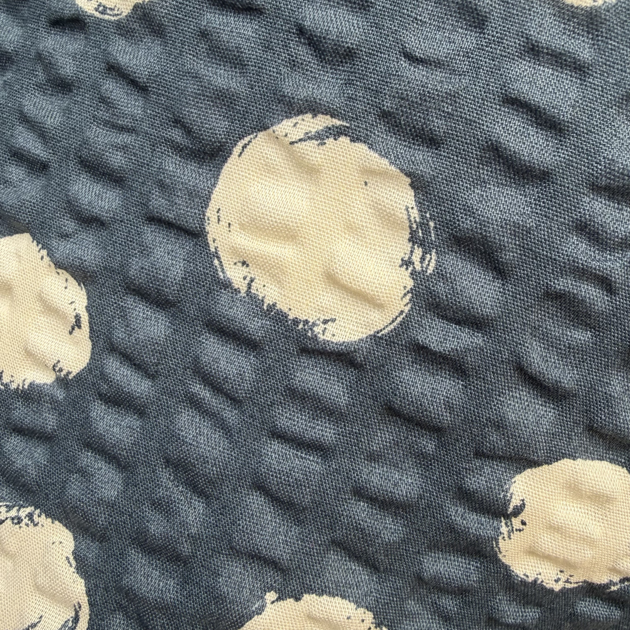 Handmade Japanese Seersucker Pillowcase : Indigo