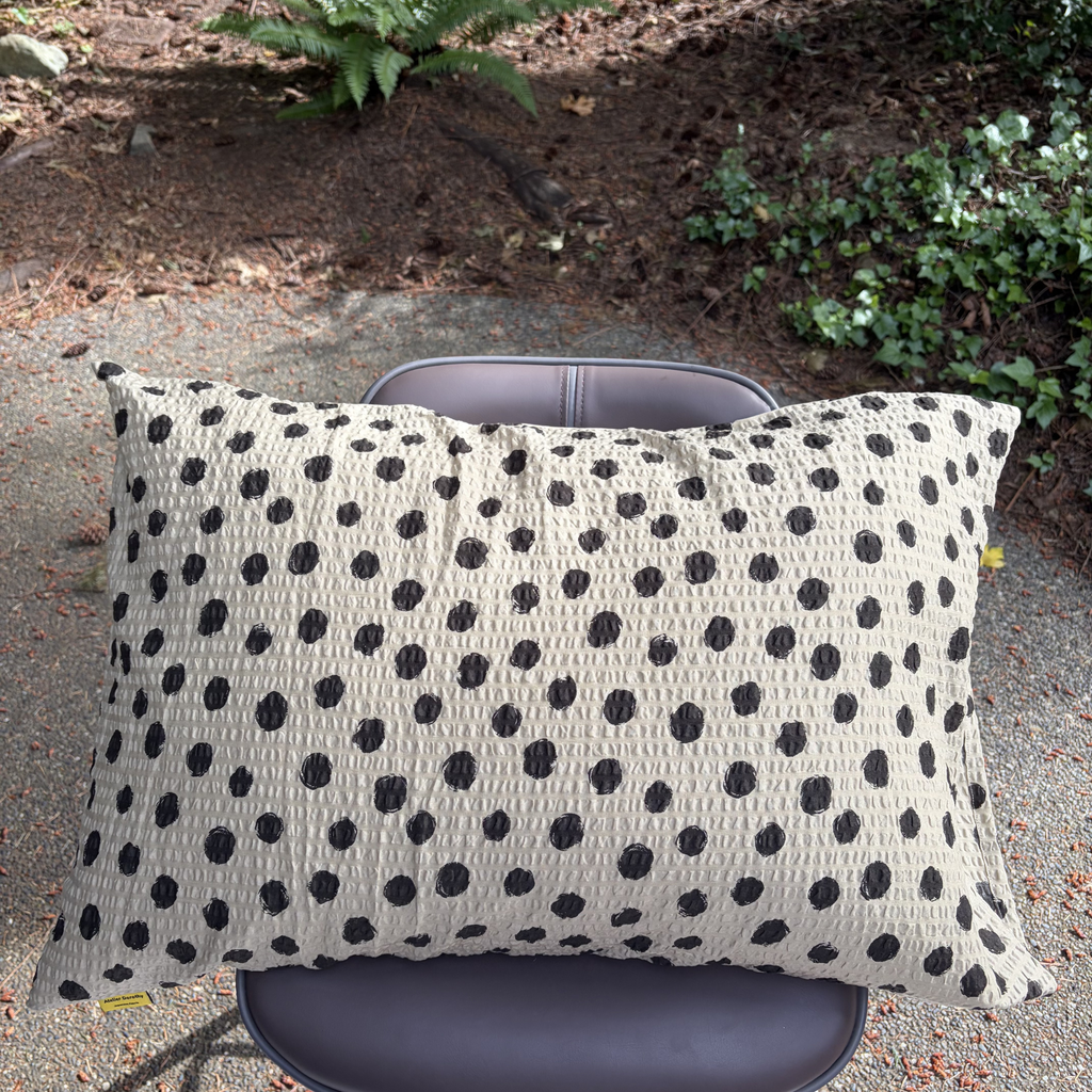 Handmade Japanese Seersucker Pillowcase : Mocha