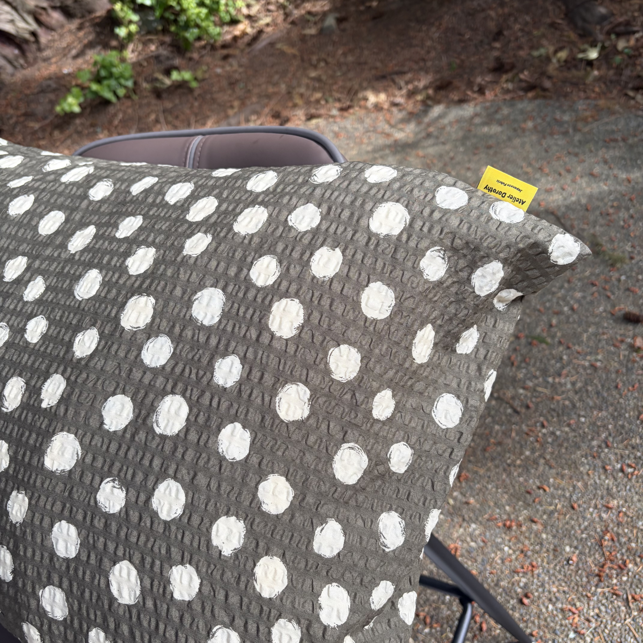 Handmade Japanese Seersucker Pillowcase : Olive