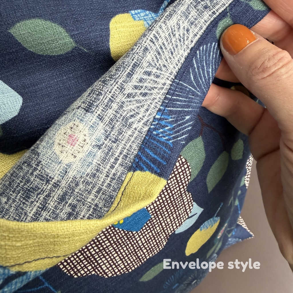 Handmade Kyoto Cotton Throw Pillow Cover : Deep ocean (50x50cm / 20")