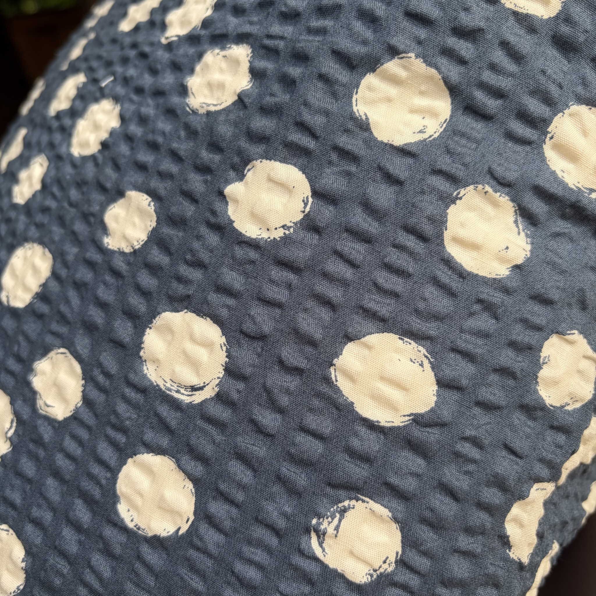 Handmade Japanese Seersucker Pillowcase : Indigo