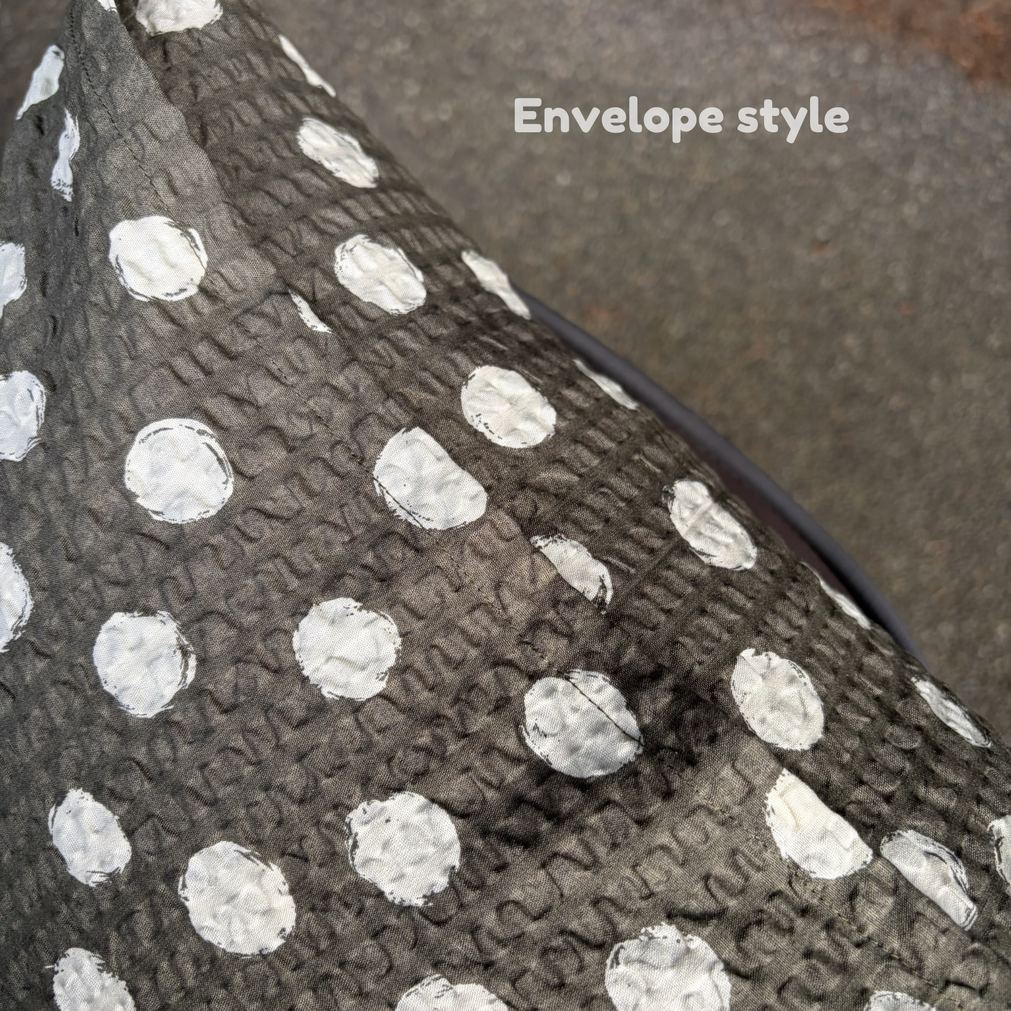 Handmade Seersucker Throw Pillow Cover : Olive