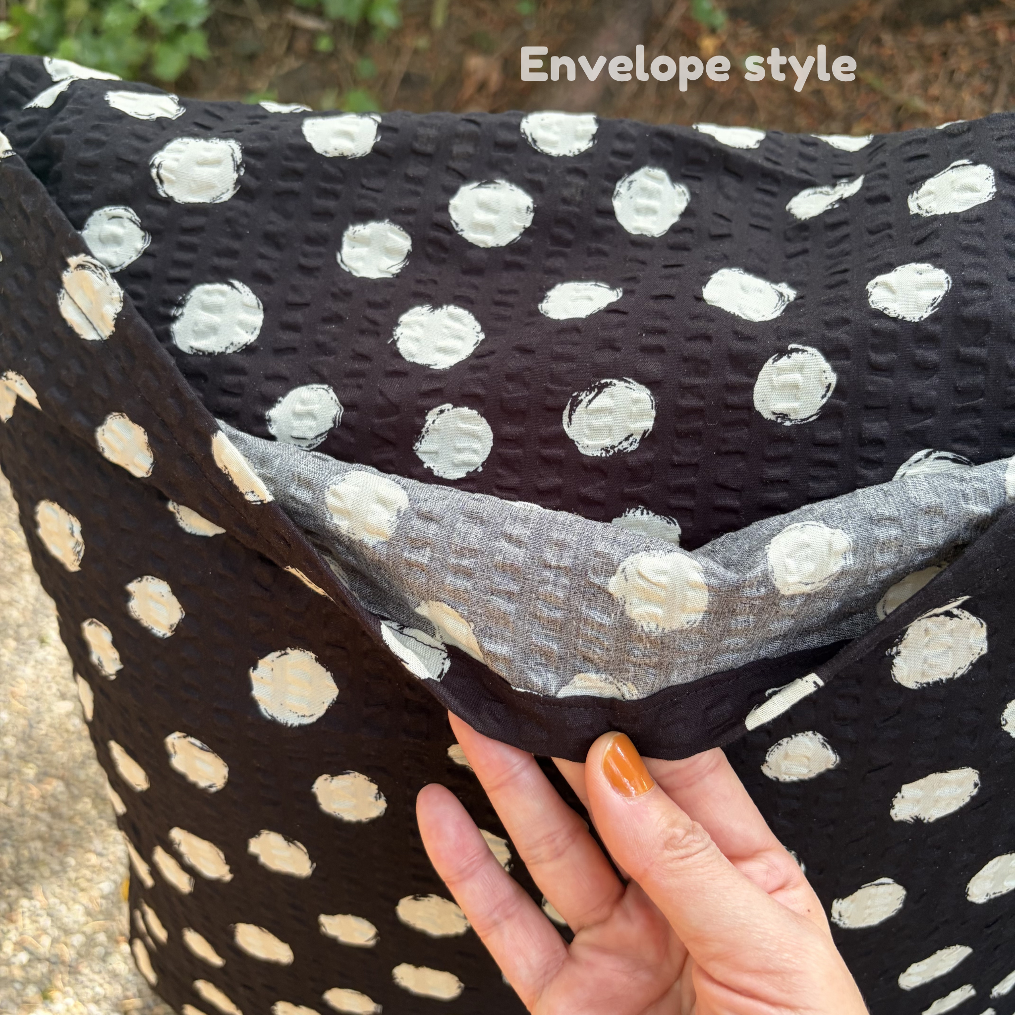 Handmade Seersucker Throw Pillow Cover : Midnight