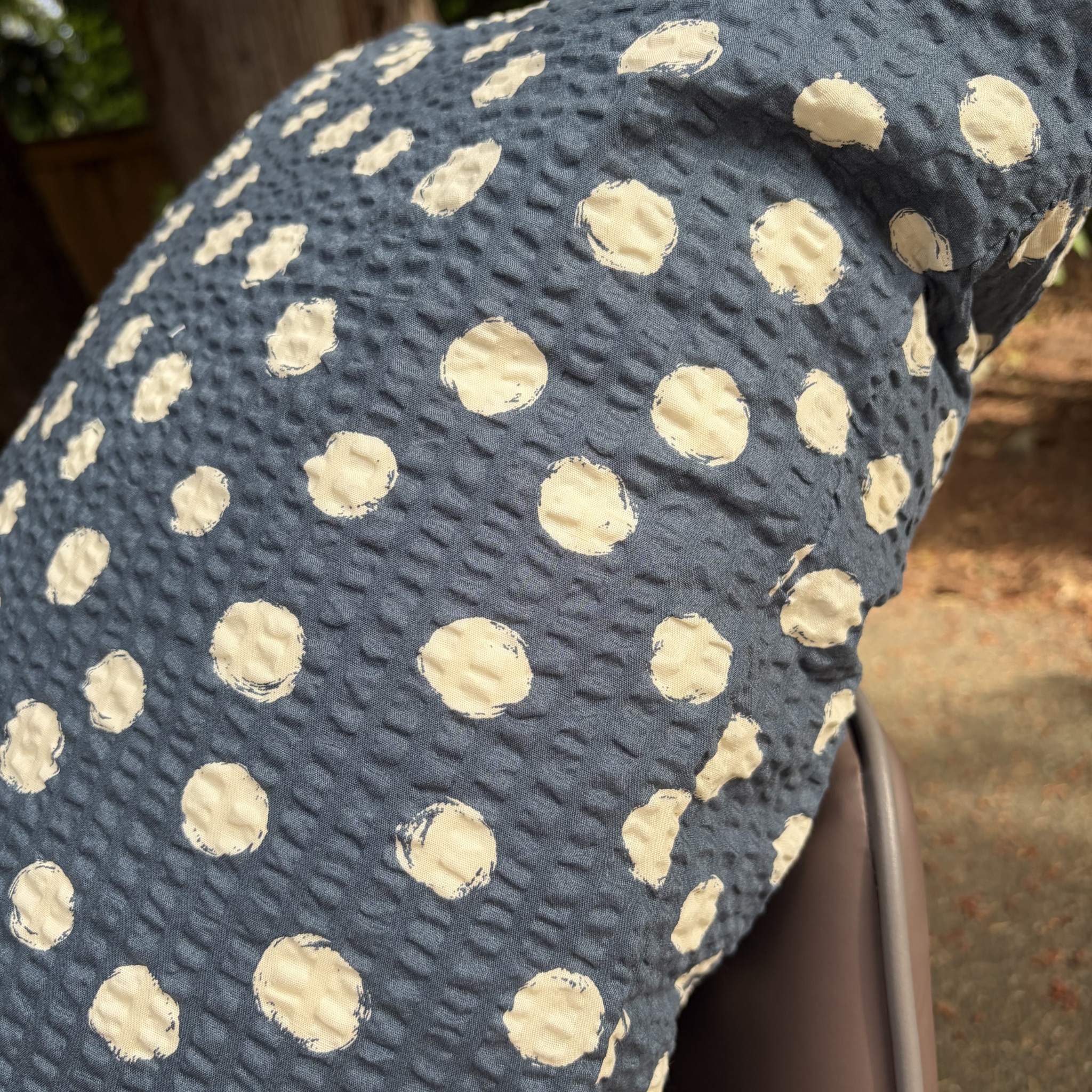 Handmade Japanese Seersucker Pillowcase : Indigo