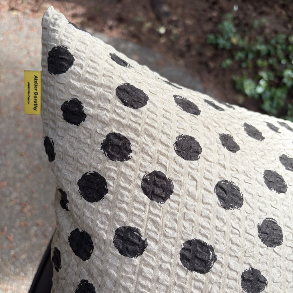 Handmade Japanese Seersucker Pillowcase : Mocha