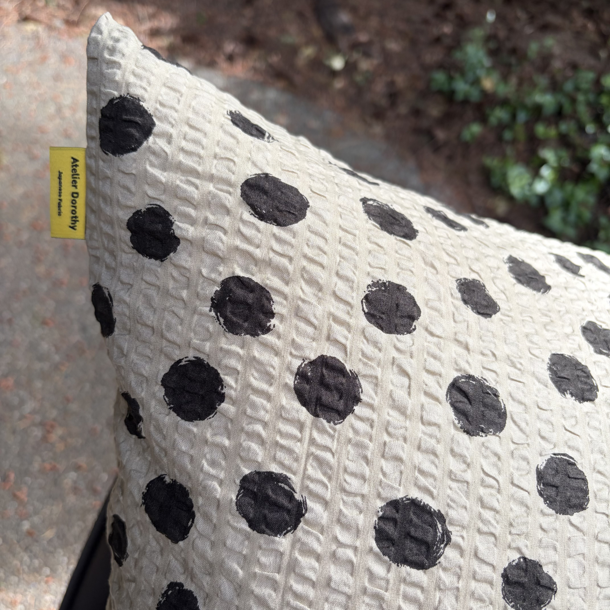 Handmade Japanese Seersucker Pillowcase : Mocha