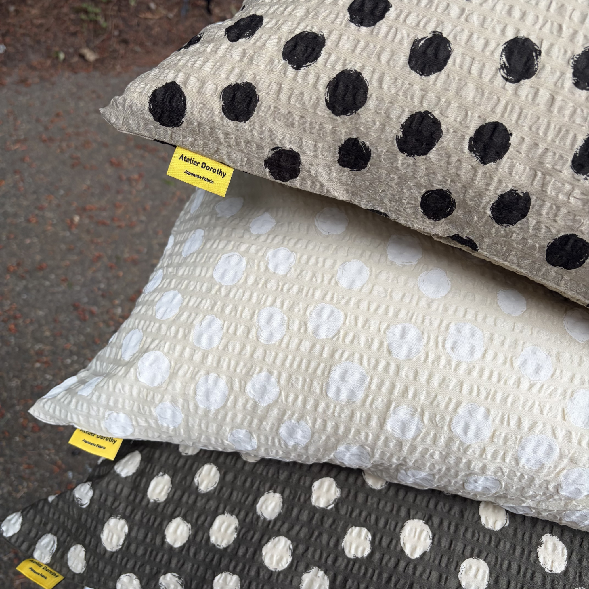 Handmade Japanese Seersucker Pillowcase : Marigold