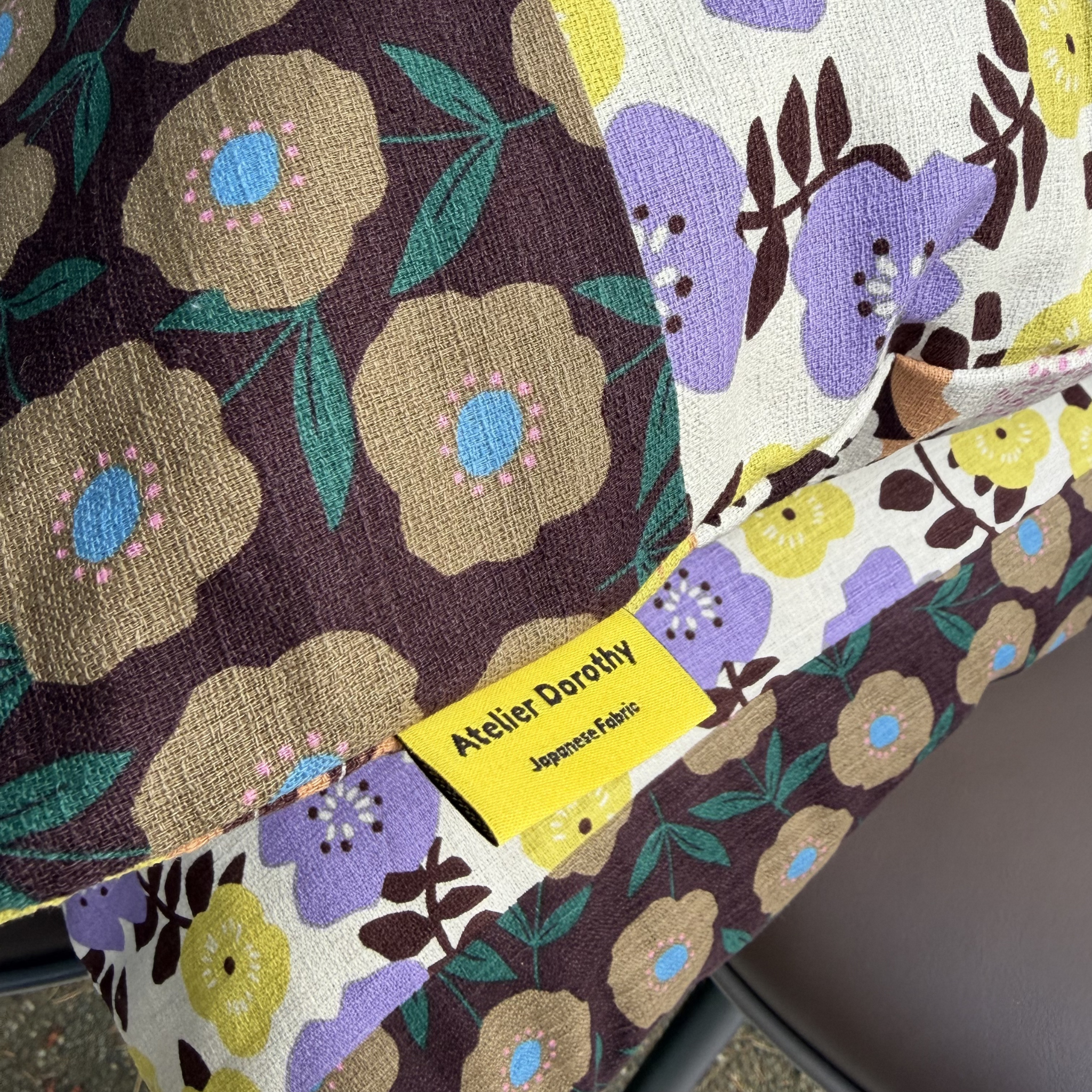 Handmade Kyoto Cotton Throw Pillow Cover : Golden Hour Floral_Zipper_50x50cm / 20"