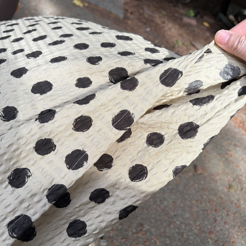Handmade Japanese Seersucker Pillowcase : Mocha