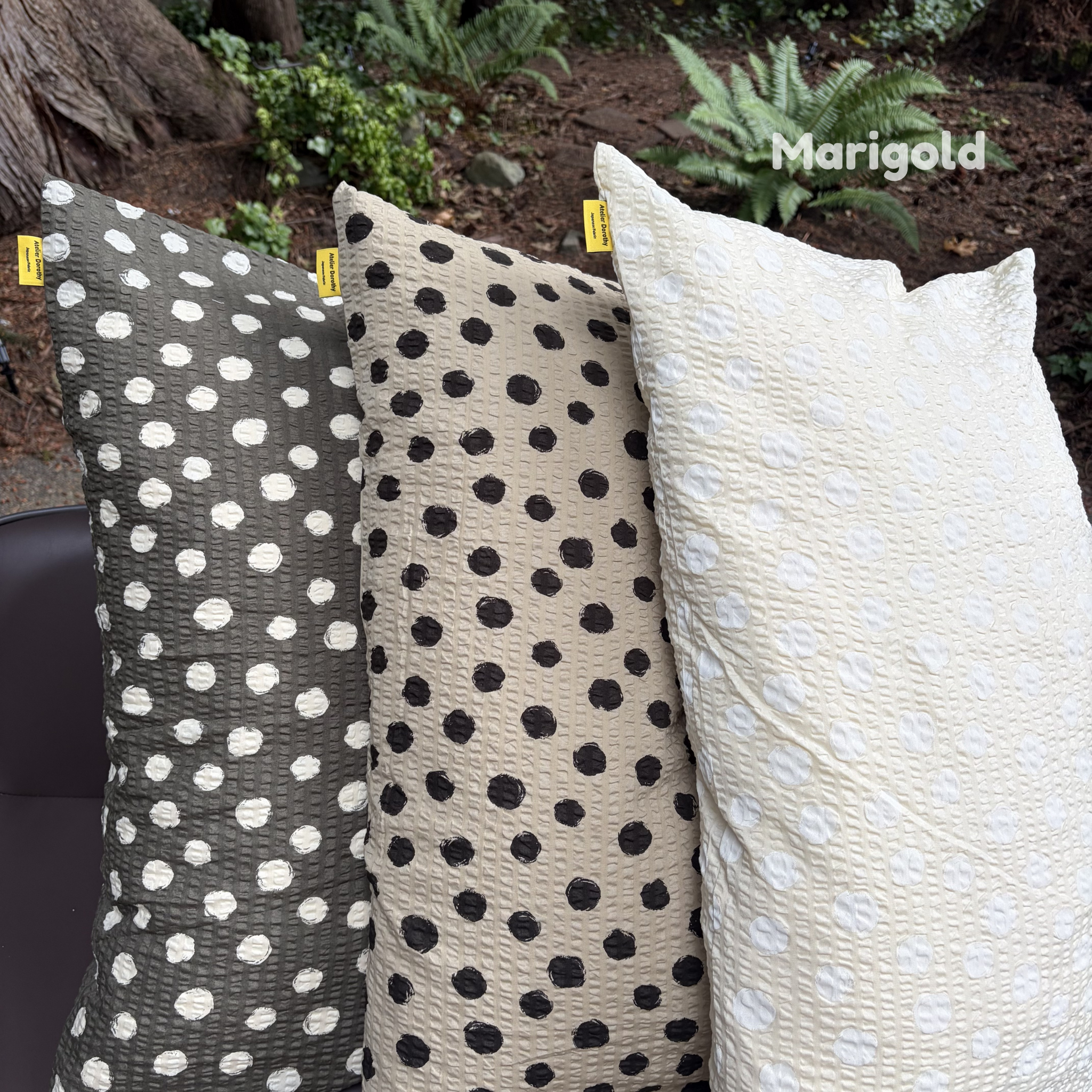 Handmade Japanese Seersucker Pillowcase : Marigold
