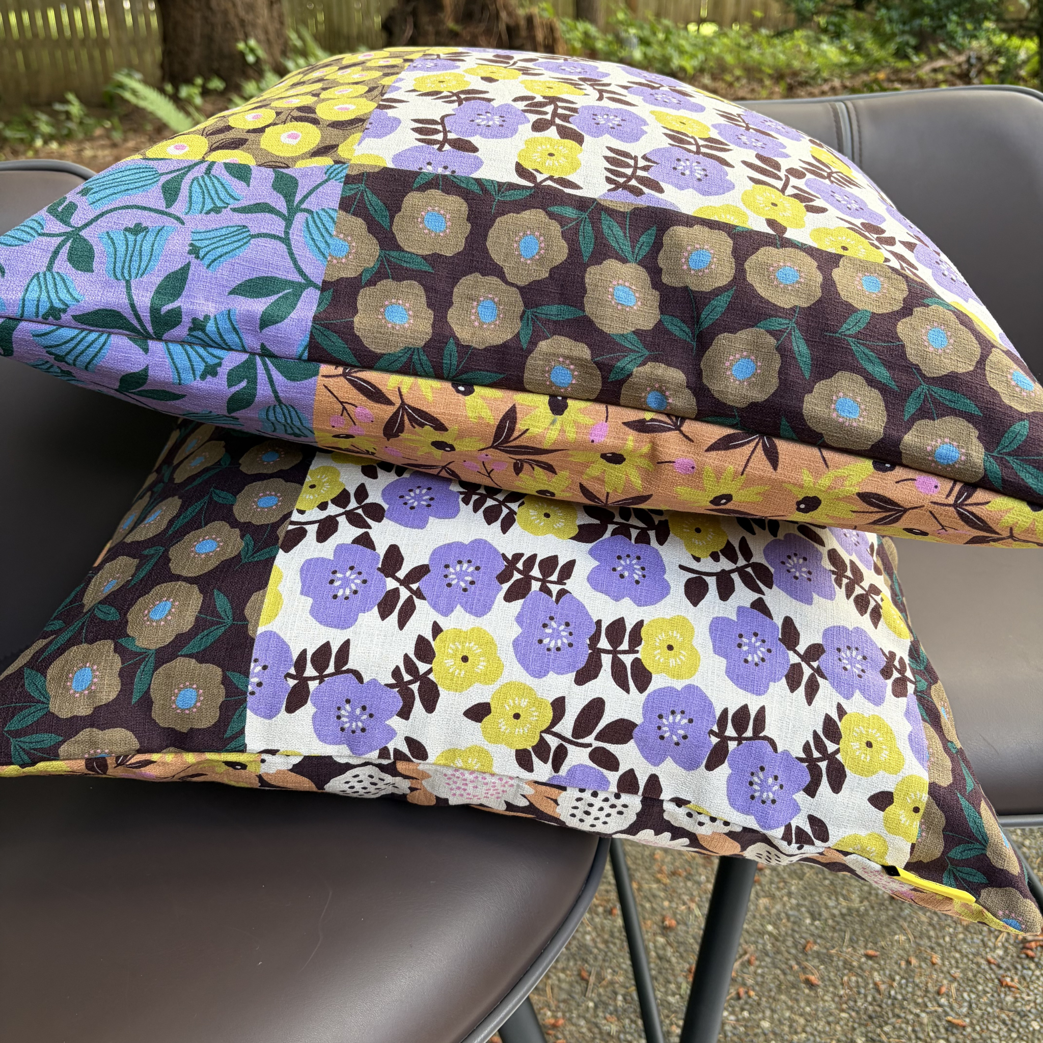 Handmade Kyoto Cotton Throw Pillow Cover : Golden Hour Floral_Zipper_50x50cm / 20"