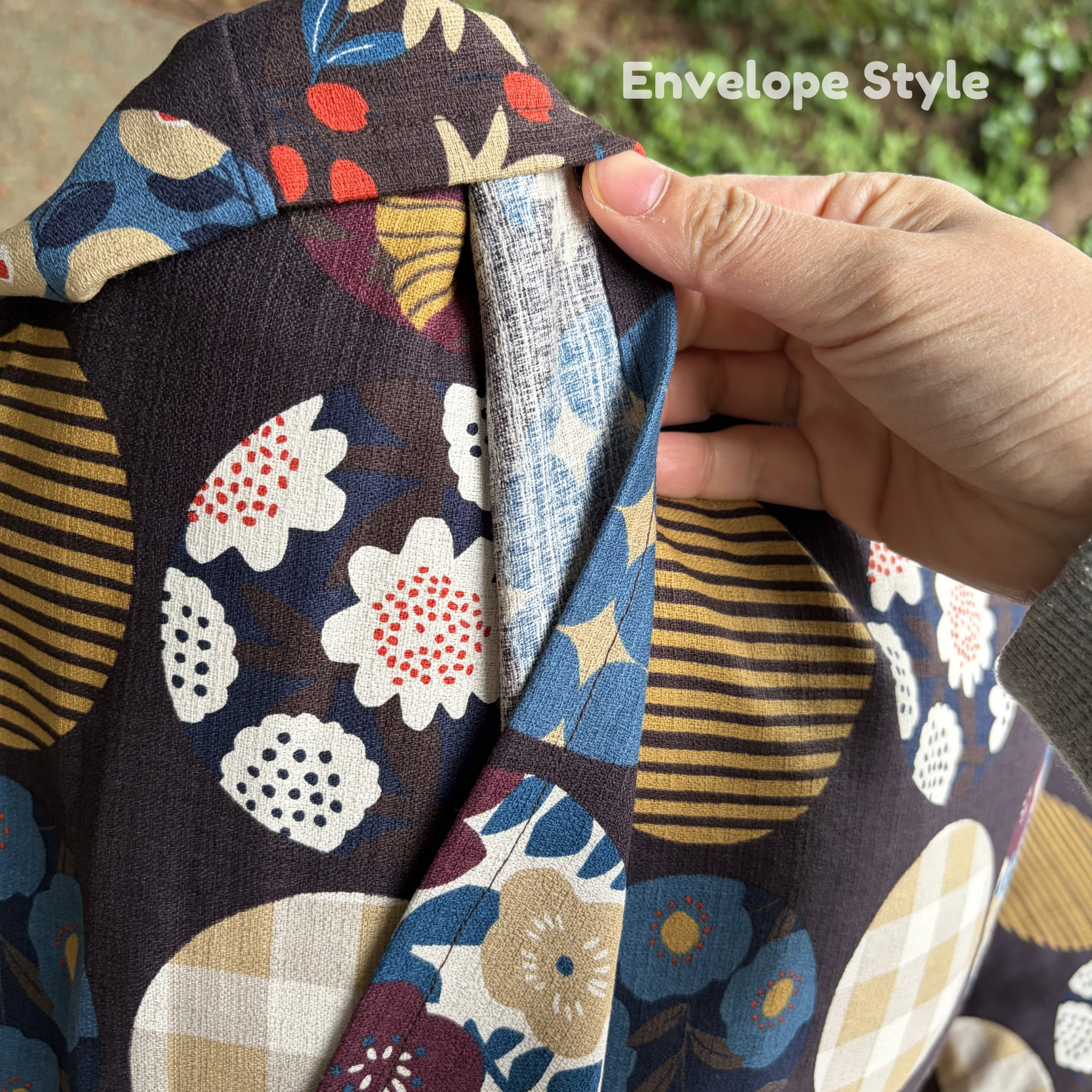 Handmade Kyoto Cotton Throw Pillow Cover : Blown Round (50x50cm / 20")