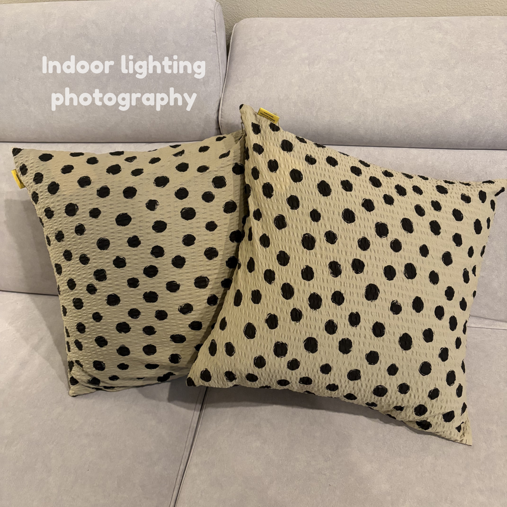 Handmade Seersucker Throw Pillow Cover : Mocha
