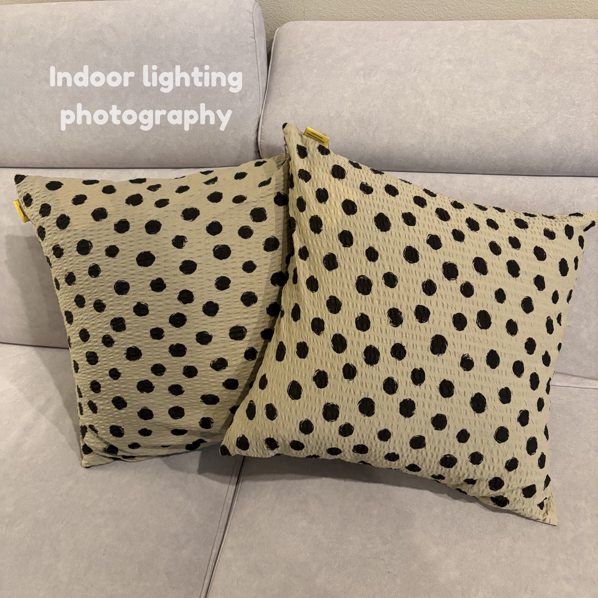 Handmade Seersucker Throw Pillow Cover : Mocha