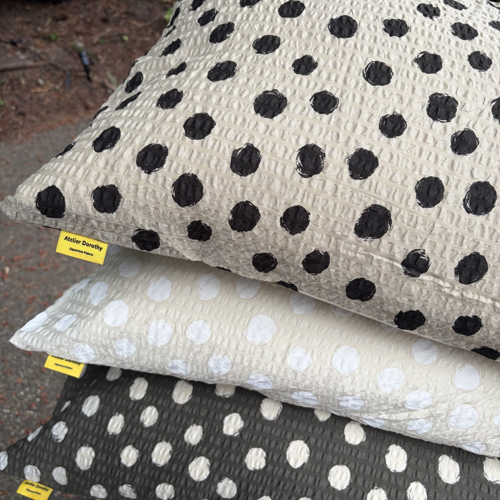 Handmade Japanese Seersucker Pillowcase : Mocha
