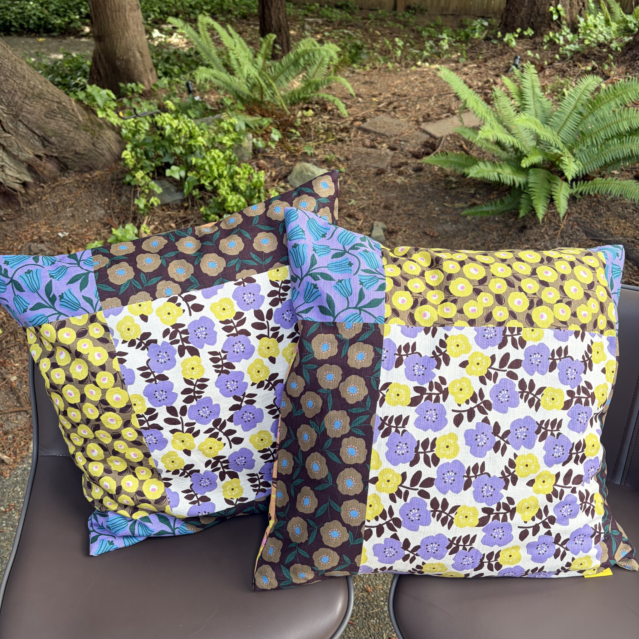 Handmade Kyoto Cotton Throw Pillow Cover : Golden Hour Floral_Zipper_50x50cm / 20"