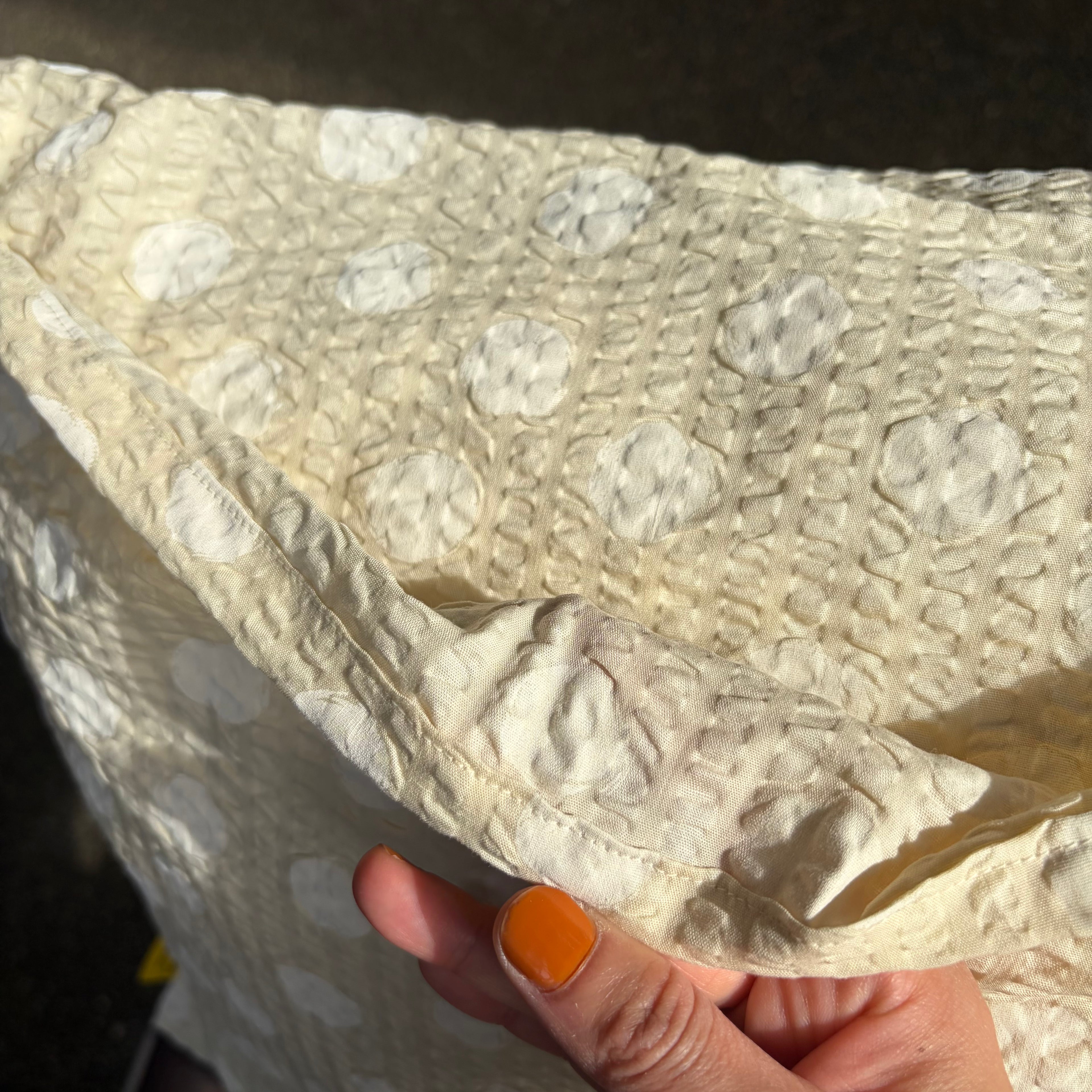 Handmade Seersucker Throw Pillow Cover : Marigold