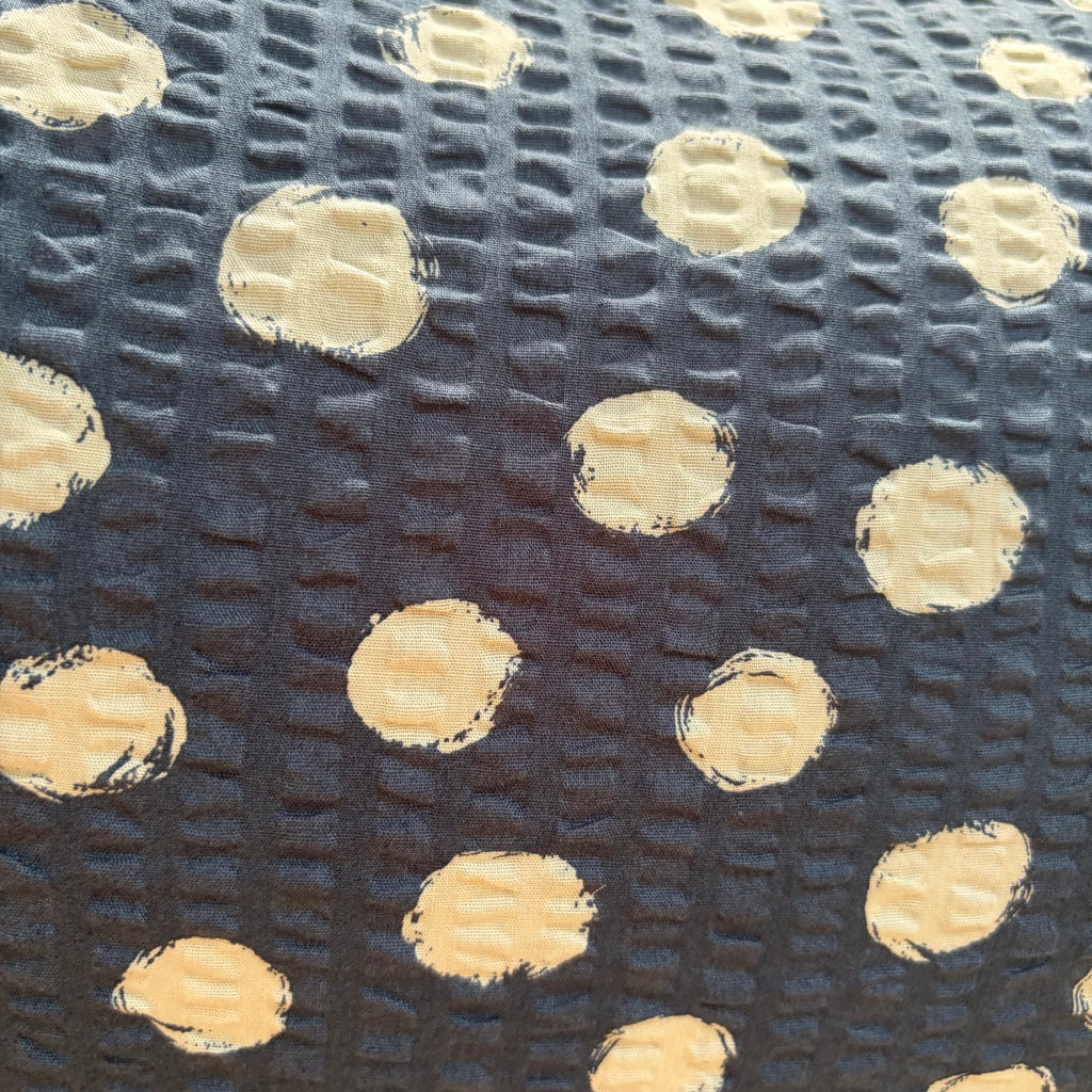 Handmade Seersucker Throw Pillow Cover : Indigo