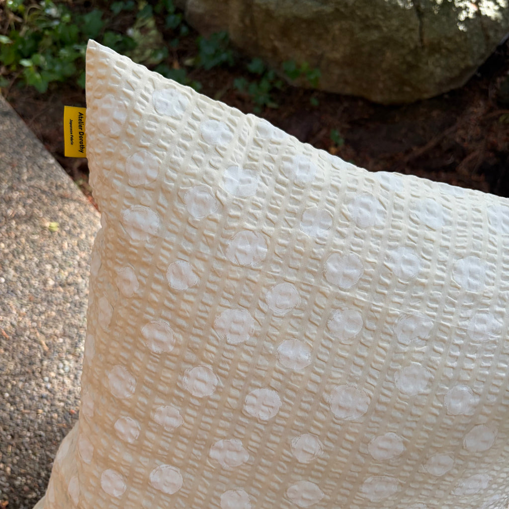 Handmade Seersucker Throw Pillow Cover : Marigold