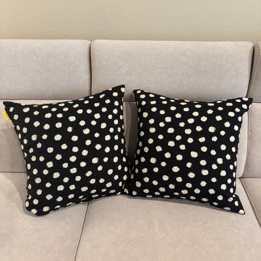 Handmade Seersucker Throw Pillow Cover : Midnight