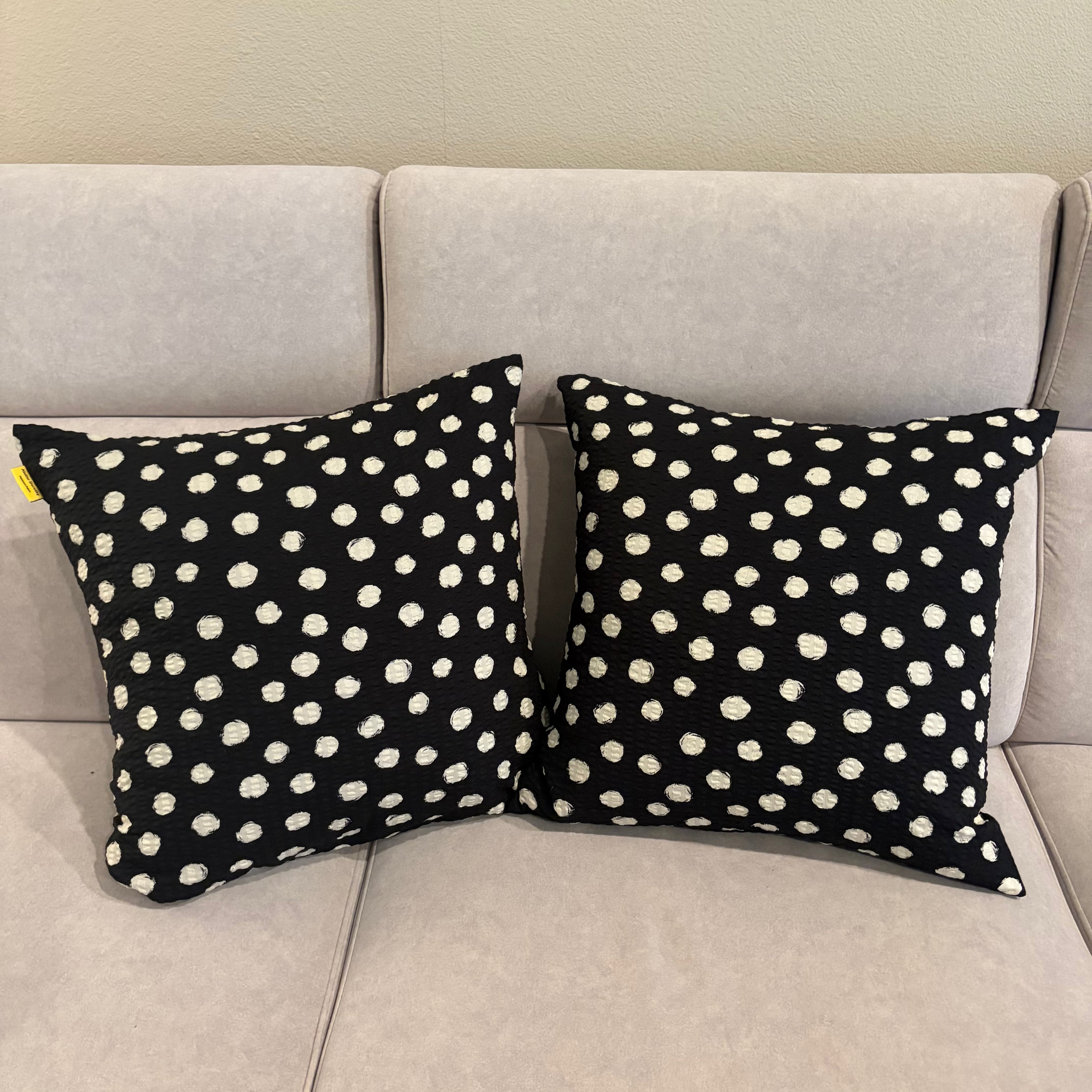 Handmade Seersucker Throw Pillow Cover : Midnight