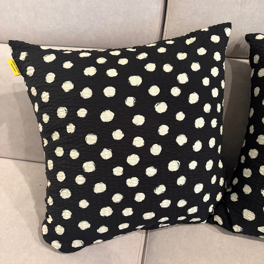 Handmade Seersucker Throw Pillow Cover : Midnight