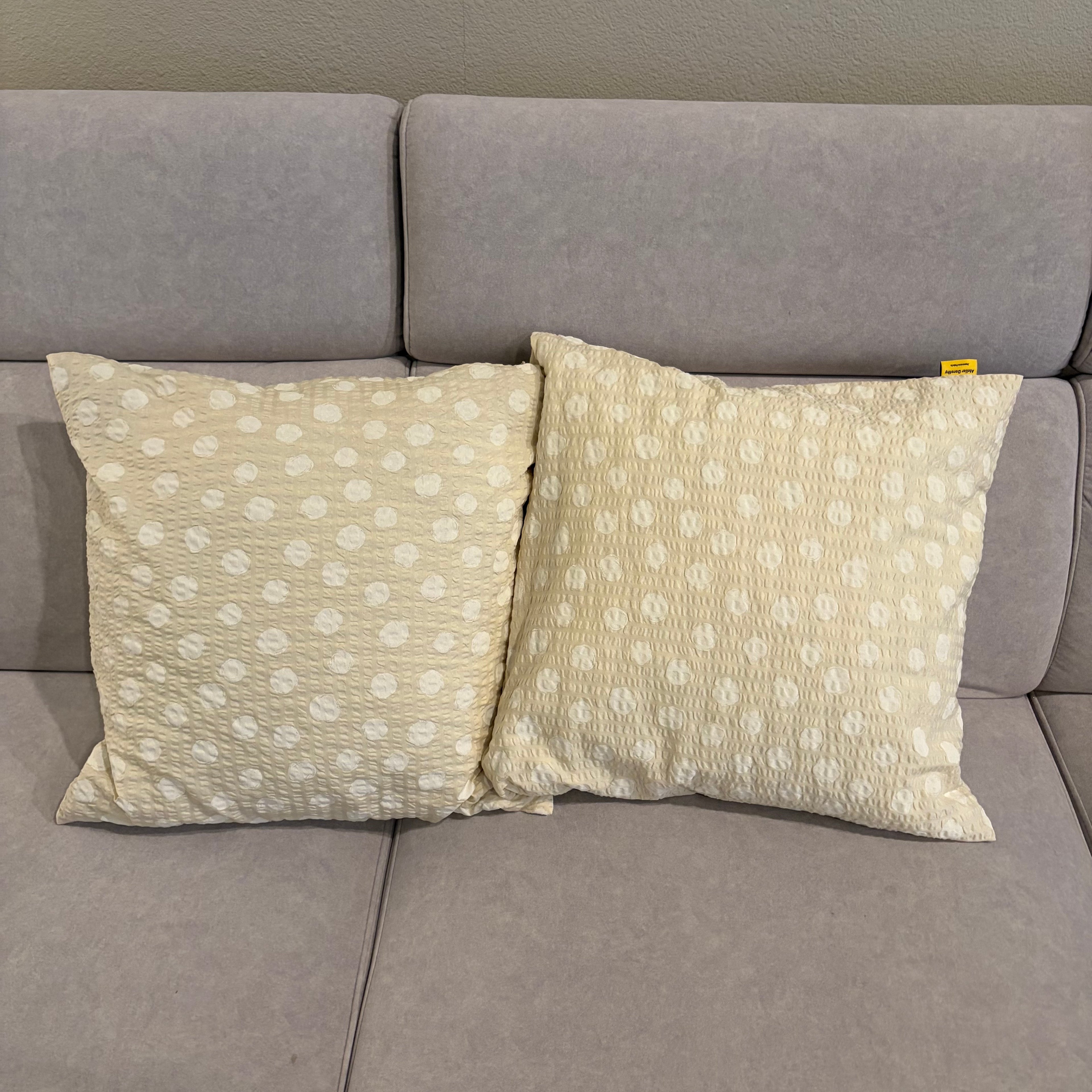 Handmade Seersucker Throw Pillow Cover : Marigold