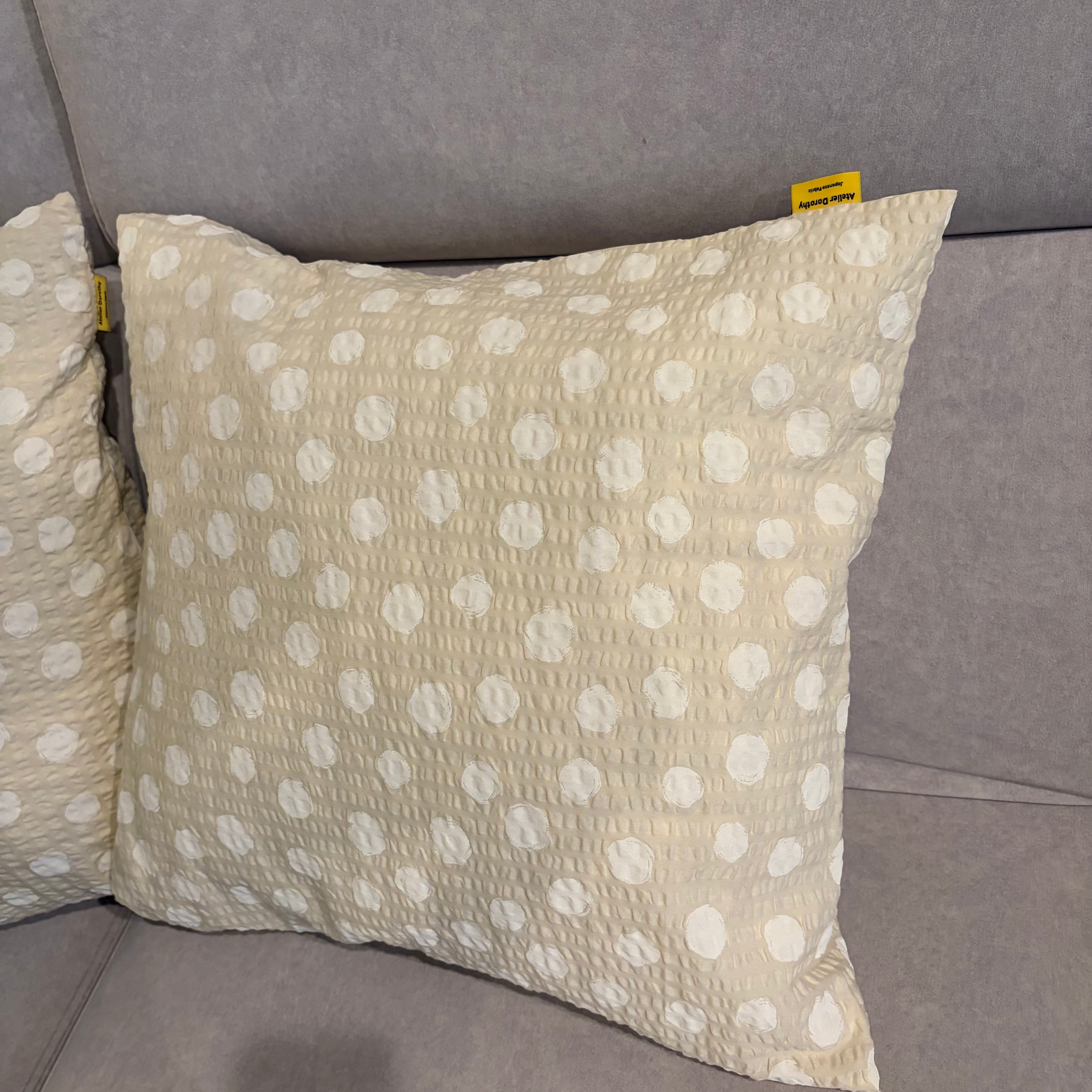 Handmade Seersucker Throw Pillow Cover : Marigold
