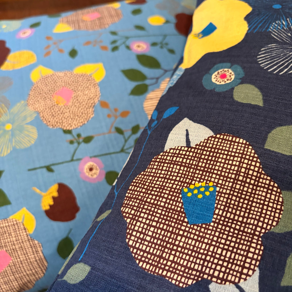 Handmade Kyoto Cotton Throw Pillow Cover : Sky Blue (50x50cm / 20")