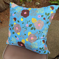 Handmade Kyoto Cotton Throw Pillow Cover : Sky Blue (50x50cm / 20")